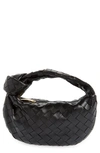 Bottega Veneta Mini Jodie Leather Hobo In 8425 Black-gold