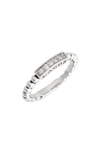 Lagos Caviar Icon Spark Diamond Stacking Ring In Siver/diamond