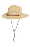 MADEWELL CINCHED CROCHET STRAW HAT,MA077