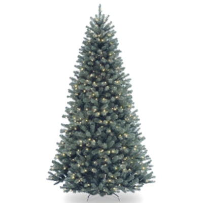 National Tree Company National Tree 7' North Valley Spruce Blue Hinged Tree With 550 Clear Lights
