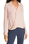 L Agence 'rita' Silk Double Georgette Blouse In Parfait