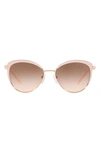 Michael Kors 56mm Gradient Cat Eye Sunglasses In Brown Pink
