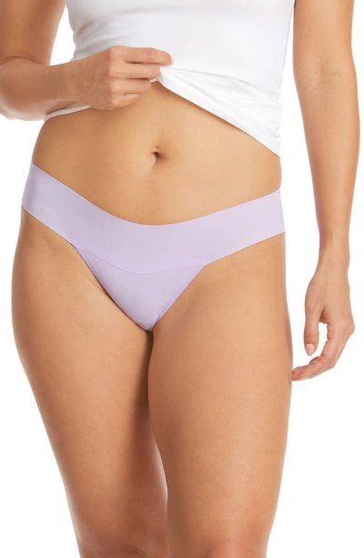 Hanky Panky Breathesoft Natural Rise Thong In Purple