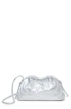 Mansur Gavriel Mini Cloud Leather Clutch In Silver