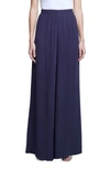 L Agence Nikita Wide Leg Crepe Pants In Navy