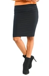 Dai Moda Knit Pencil Skirt In Black