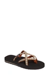 Teva 'olowahu' Sandal In Lola Brown/ Mint Fabric