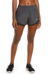 Nike Tempo Dri-fit Running Shorts In Black Heather/ Wolf Grey