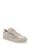 Reebok + Maison Margiela Project 0 Club C Printed Leather Sneakers In Natural