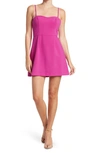 French Connection Whisper Light Sweetheart Minidress In Pure Passion