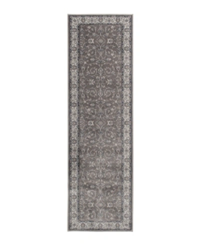 Km Home Largo Isfahan 2'3" X 7'7" Runner Area Rug In Gray
