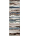 Km Home Leisure Bay Dusk 2'3" X 7'7" Runner Area Rug In Multi