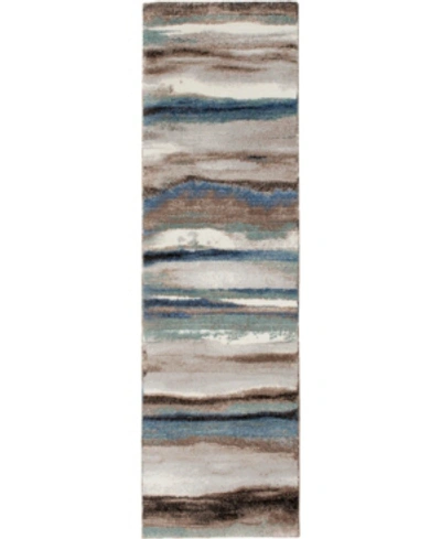 Km Home Leisure Bay Dusk 2'3" X 7'7" Runner Area Rug In Multi