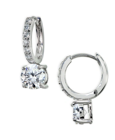 Giani Bernini Cubic Zirconia Huggie Hoop Earrings In 18k Gold-plated Sterling Silver Or 18k Rose Gold-plated Sterl