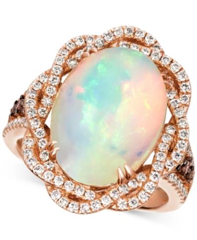 Le Vian Neopolitan Opal (4-1/2 Ct. T.w.) & Diamond (1 Ct. T.w.) Statement Ring In 14k Rose Gold (also Availa