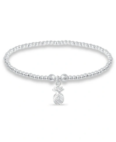 Macy's Bead Jackfruit Charm Bracelet In Silver Plate