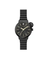 American Exchange Women's Genuine Diamond Black Dial And Metal Narrow Bracelet Analog Watch 28mm In Black