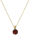 Macy's Amethyst Solitaire Pendant Necklace (1-5/8 Ct. T.w.) In 14k Gold, 16" + 2" Extender (also In London In Garnet