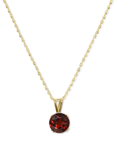 Macy's Amethyst Solitaire Pendant Necklace (1-5/8 Ct. T.w.) In 14k Gold, 16" + 2" Extender (also In London In Red