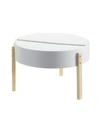 Acme Furniture Bodfish Coffee Table In White And Natural