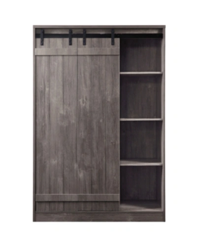 Acme Furniture Bellarosa Wardrobe In Weathered Gray Oak Finish