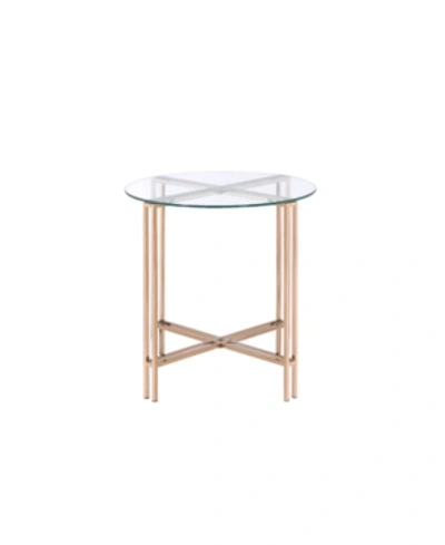 Acme Furniture Veises End Table In Tan/beige
