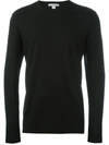 James Perse Dry Touch Crew Neck Top In Black