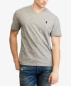 Polo Ralph Lauren Classic Fit V-neck Tee In Dark Grey Heather