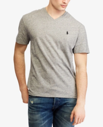 Polo Ralph Lauren Men's Classic-fit V Neck T-shirt In Dark Grey Heather