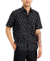 ALFANI MEN'S ABSTRACT GEO PRINT SHIRT, CREATED FOR MACY'S