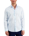 ALFANI MEN'S VERTICAL STRIPED SHIRT, CREATED FOR MACY'S