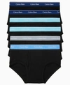 Calvin Klein Men's Cotton Briefs, 6 Pack In Blue Multi Band