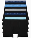 Calvin Klein Men's 5-pack. Cotton Classic Boxer Briefs In Black/blue Multi