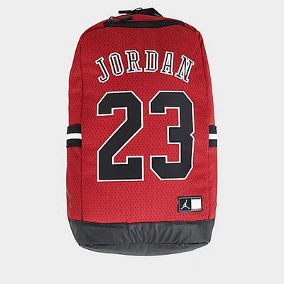Nike Jordan Jersey Mesh Backpack In Red/black