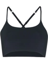 Girlfriend Collective Womens Black Juliet Scoop-neck Recycled Polyester-blend Bra Xxl In Multicolor