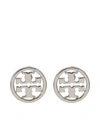 Tory Burch Miller Double-t Stud Earrings In Metallic