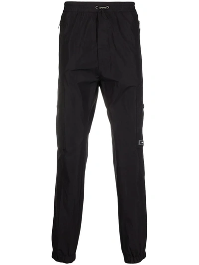 Dsquared2 Logo-patch Toggle-fastening Track Trousers In Nero