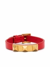 Valentino Garavani Rockstud-embellished Bracelet In Red