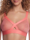 Dkny Sheers Wireless Bralette In Sugar Coral