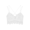 FREE PEOPLE ILEKTRA WHITE CROCHET LACE BRA TOP,4058695