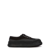 Jil Sander Black Vulcanized Sneakers In Black