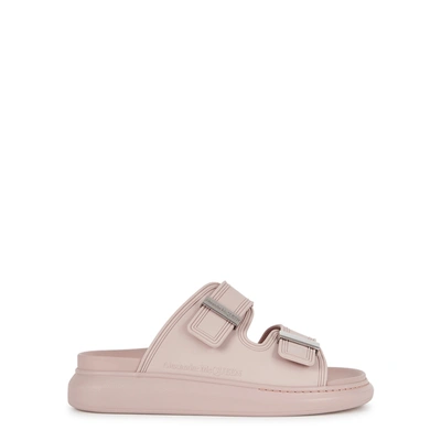 Alexander Mcqueen Pink Rubber Hybrid Slippers   Pink  Donna 40 In Tea Rose/silver