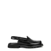 HEREU RAIGUER SPORT BLACK LEATHER SLINGBACK LOAFERS,4051053