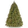 National Tree Company National Tree 7.5' Feel Real Deluxe Downswept Douglas Fir Hinged Tree With Color Led Lights & Power In Green