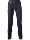 Apc Indigo Cropped Skinny Jeans In Blue