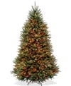 National Tree Company 7' Dunhill Fir Full-bodied Tree With 700 Multicolor Lights In Green