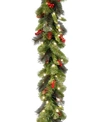 NATIONAL TREE COMPANY 9' CRESTWOOD SPRUCE GARLAND WITH 50 SOFT WHITE LIGHTS