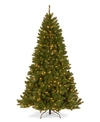 National Tree Company 7.5' North Valley Spruce Hinged Tree With Dual Color Led Lights In Green