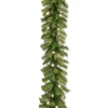 National Tree Company 9' X 10" Norwood Fir Garland With 50 Concave Soft White Led Lights In Green