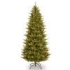 NATIONAL TREE COMPANY NATIONAL TREE 7 .5' "FEEL REAL" NATURAL FRASER SLIM HINGED TREE WITH 750 CLEAR LIGHTS